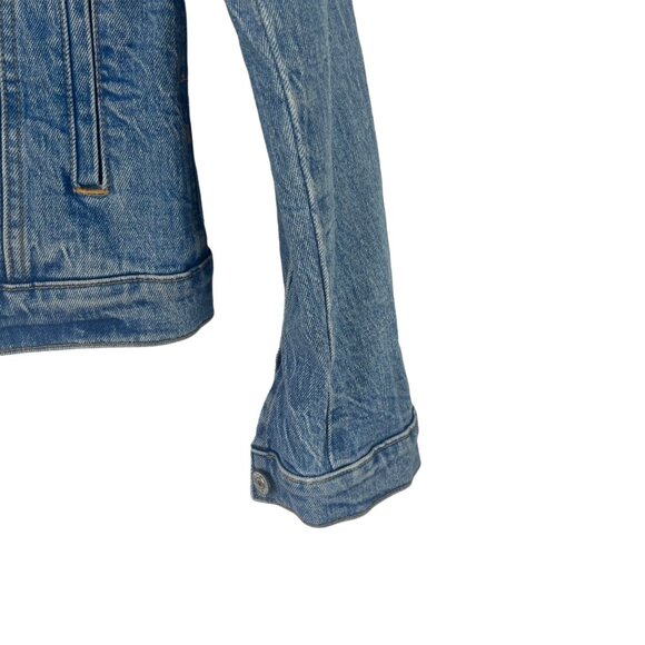 Abercrombie & Fitch Denim Jean Jacket Womens Small Light Wash - Picture 7 of 8